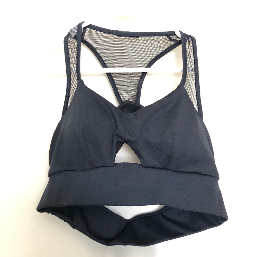 EUC, MICHI NY Wildcat Sports Bra in Black/Black, L